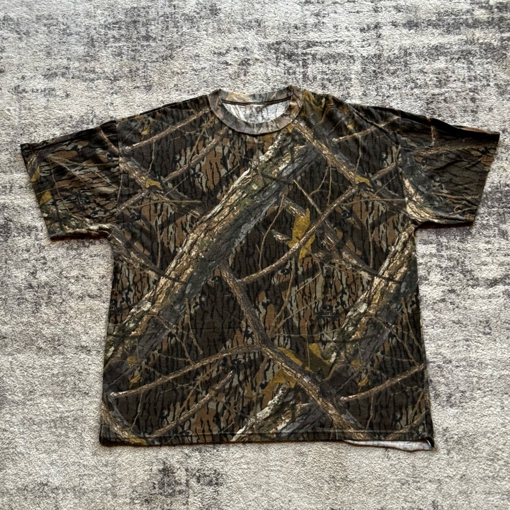 Realtree Mossy Oak camo tee in brown and green